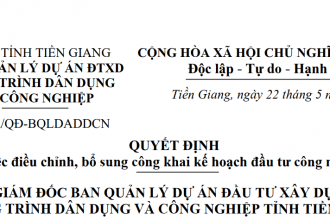 Quyết định về việc điều chỉnh, bổ sung công khai kế hoạch đầu tư công năm 2024